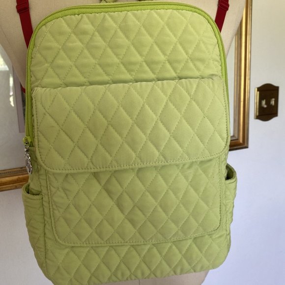 Vera Bradley Handbags - Vera Bradley Backpack Green Quilted